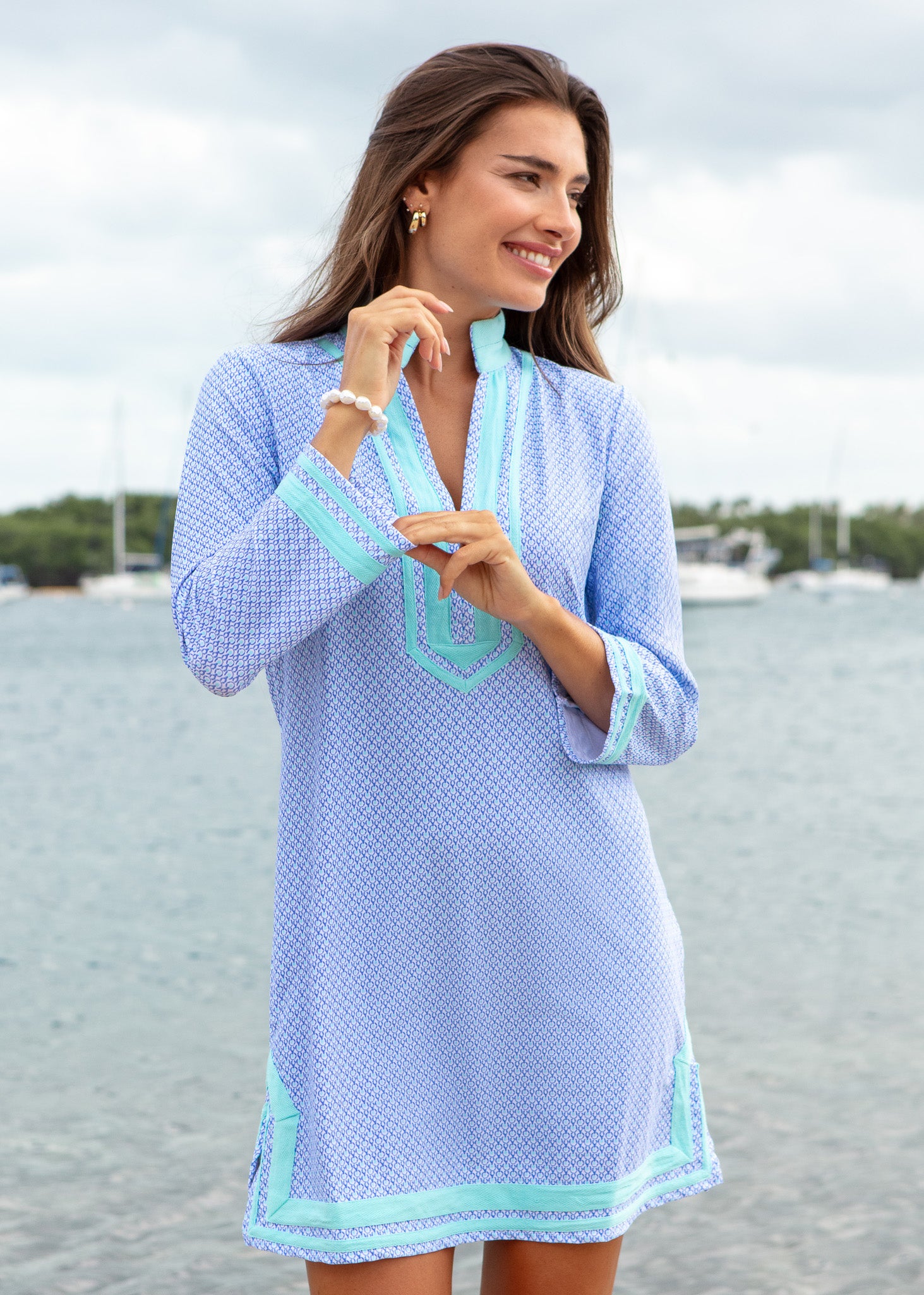 Cabana Life - Lake Como Tunic Dress - Mint - L Cabana Life - Lake Como Tunic Dress - Mint - L