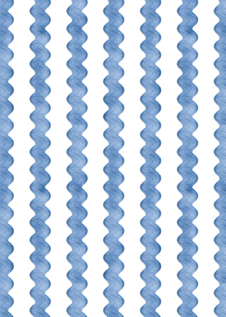 Wavy blue pattern on a white background