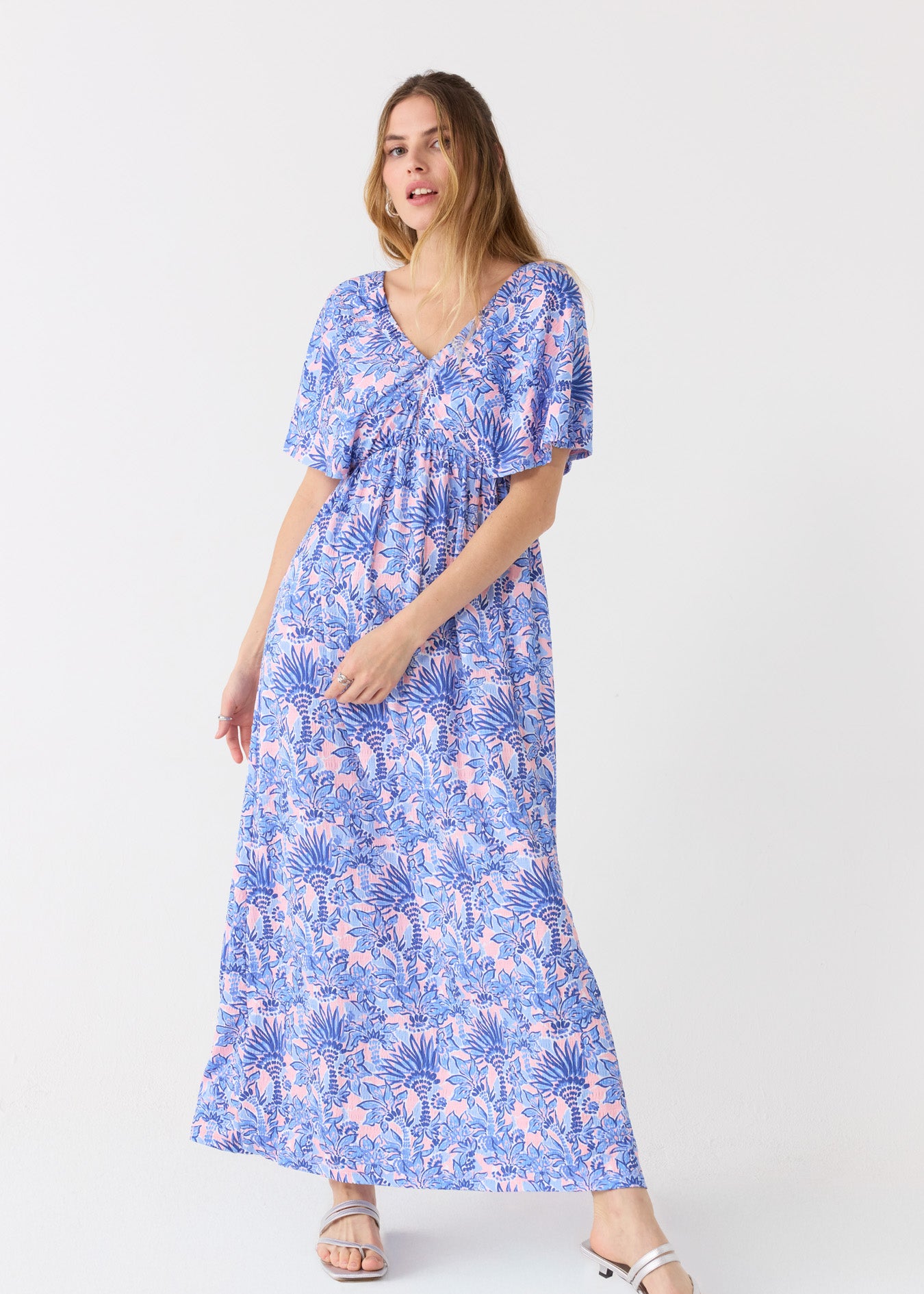 Palm Beach Flutter Sleeve Maxi Dress | Cabana Life Palm Beach Flutter Sleeve Maxi Dress | Cabana Life