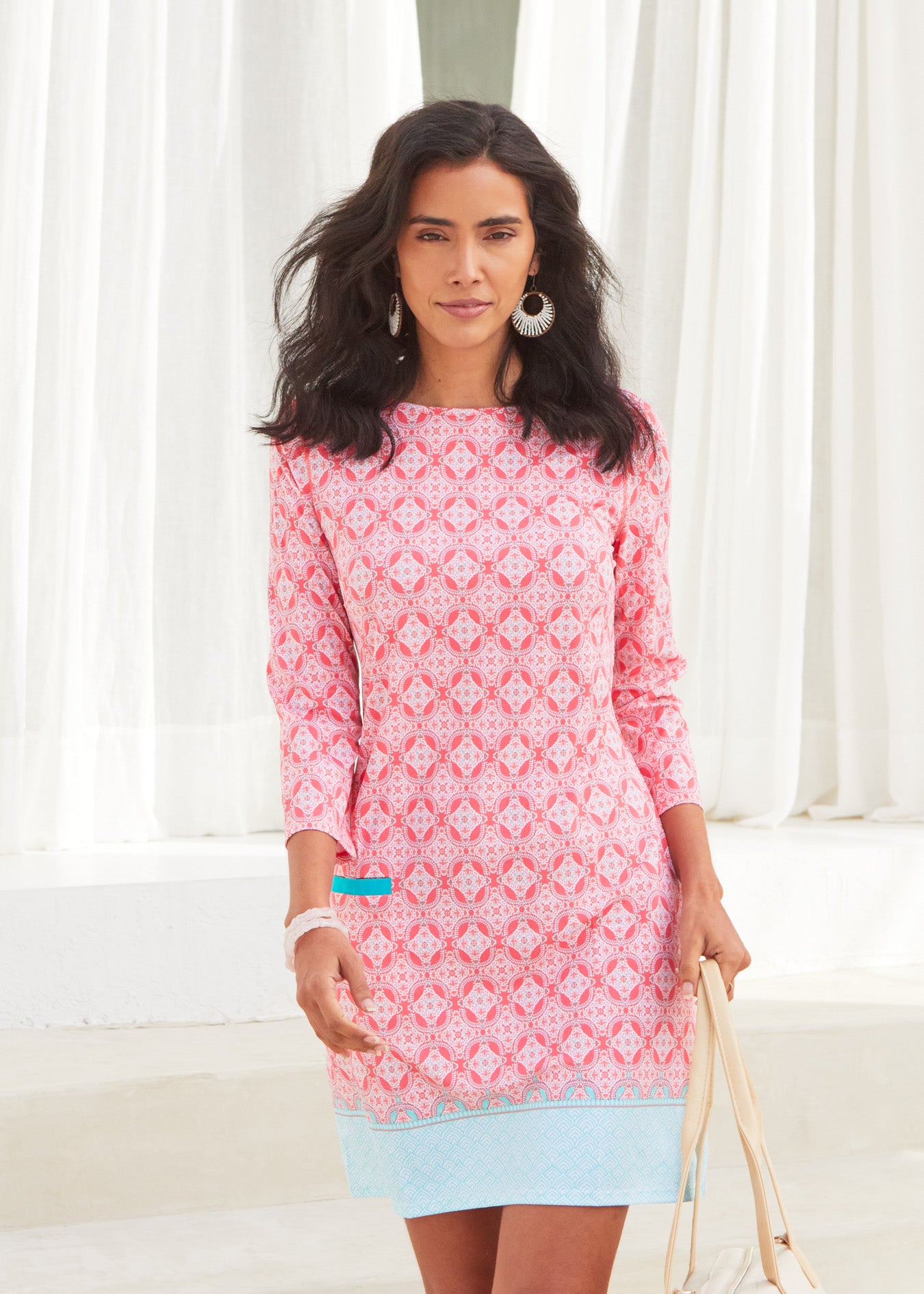 Coral Tides Cabana Shift Dress XS