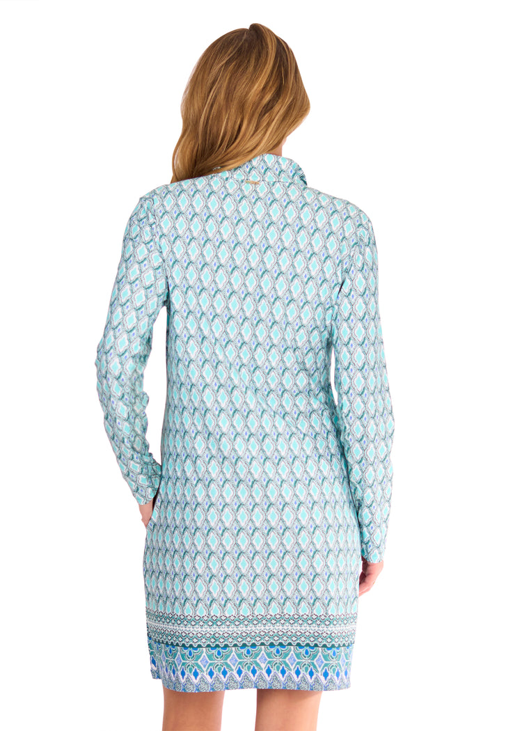 Back of woman wearing Amalfi Coast 1/4 Zip Sport Dress