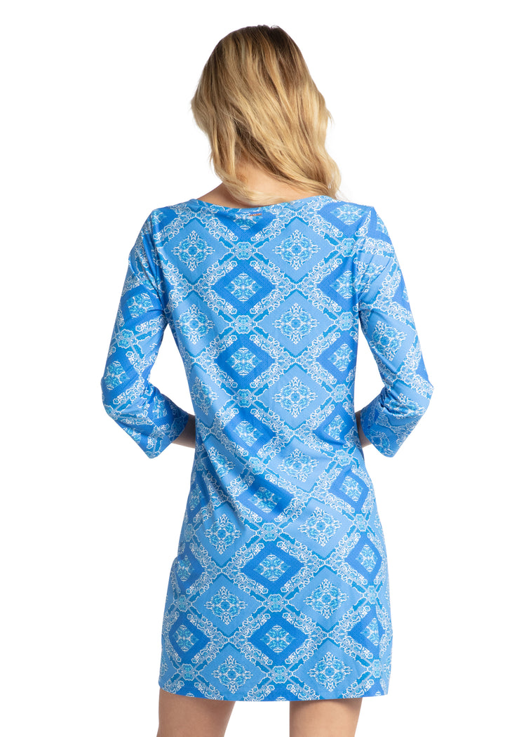 Woman wearing Windermere Cabana Shift Dress.