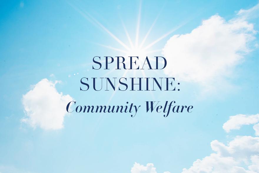 Spread Sunshine Nominations: Community Welfare
