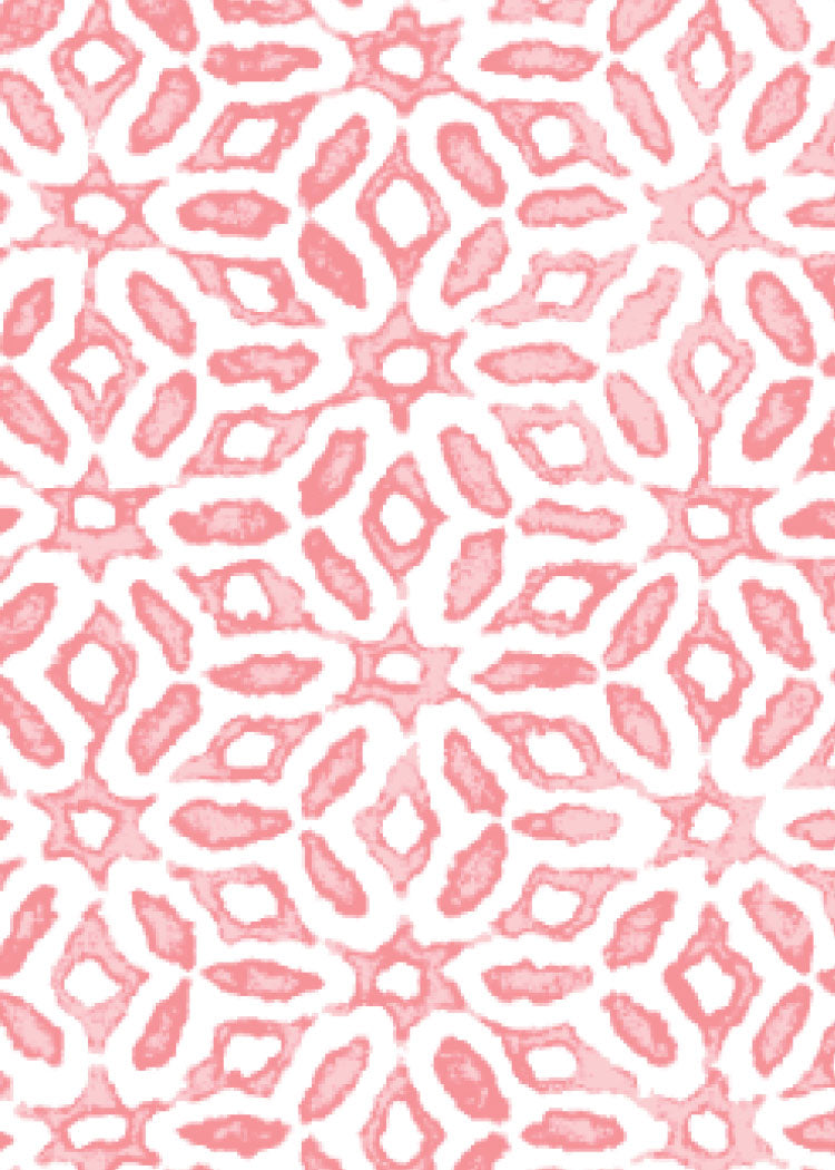 Pink and white patterned fabric