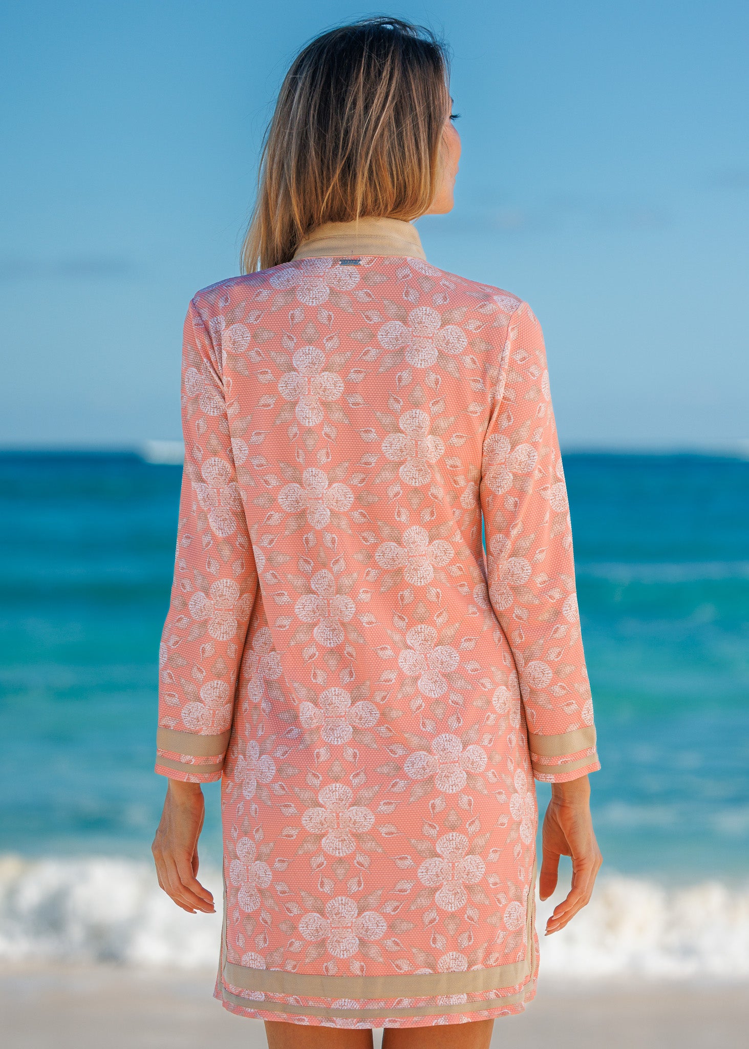 Cabana Life - Shell Coast Pique Tunic Dress - Coral