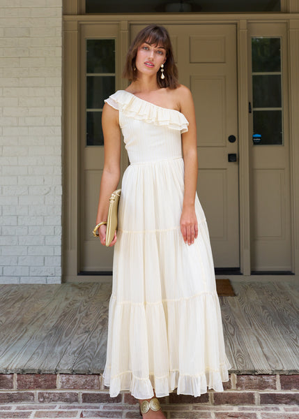 Ivory Journey Linen Maxi Dress