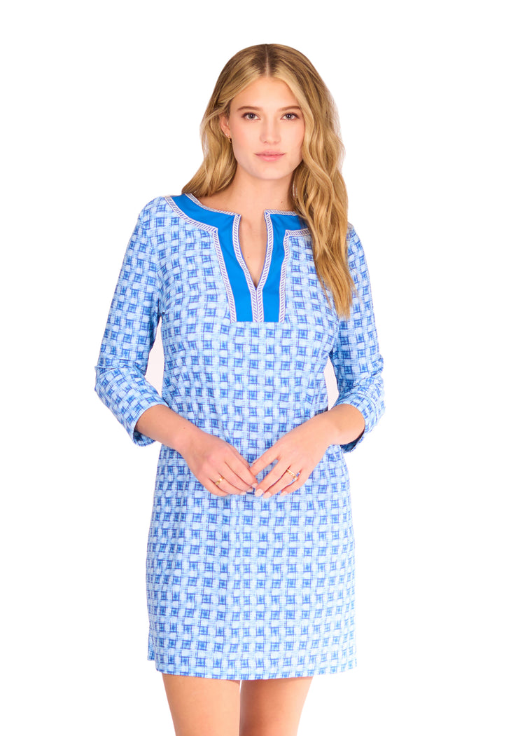 Woman in Windermere Embroidered Tunic Dress