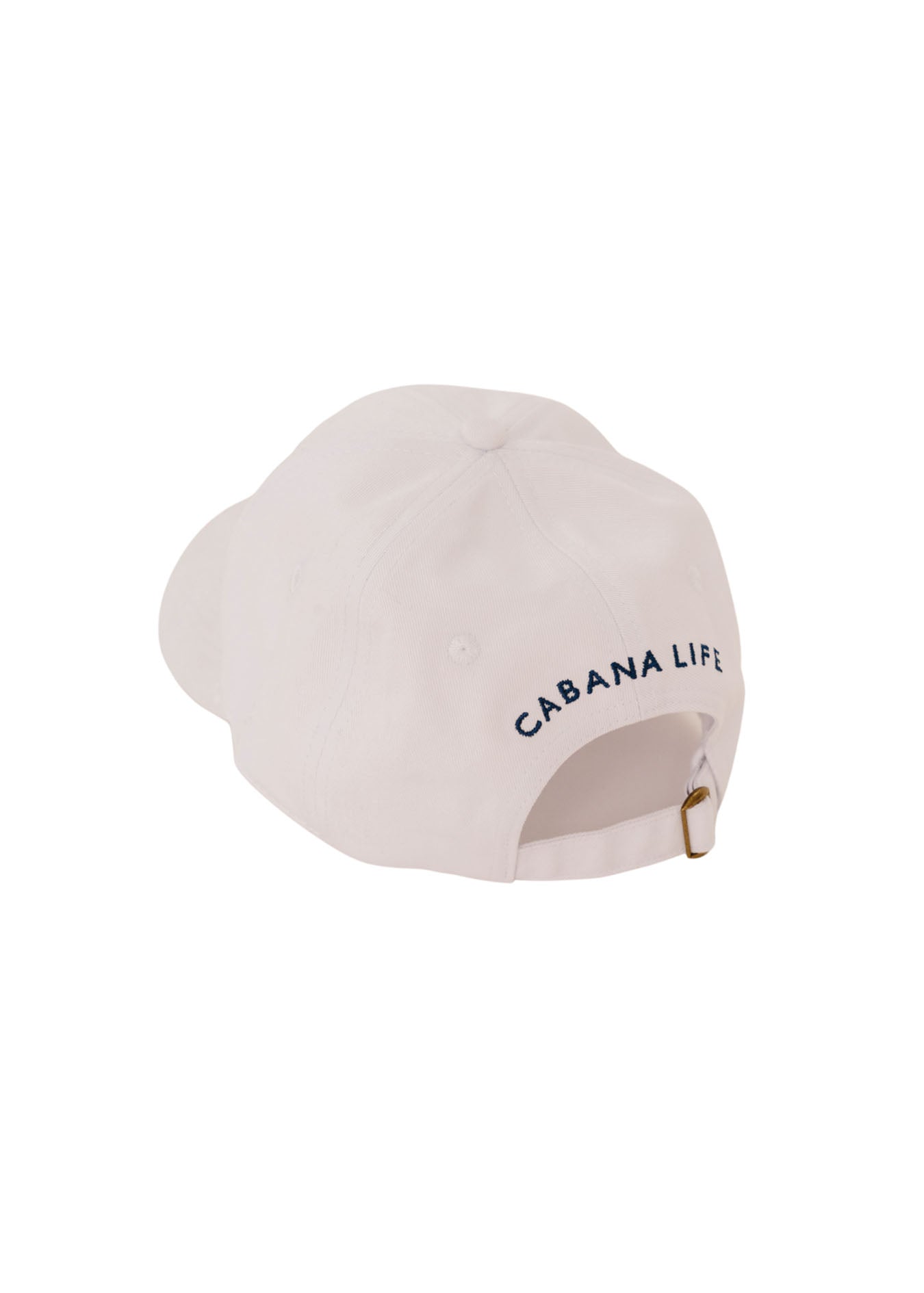 White Cabana Life Baseball Hat on white background