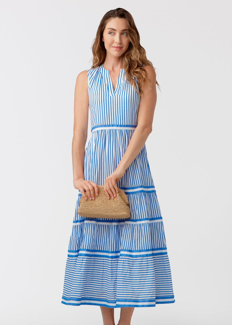 Palm Beach Sleeveless Tiered Maxi Dress