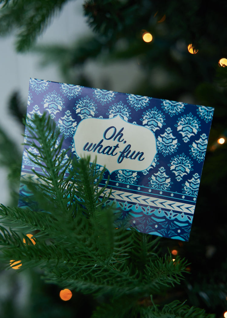 Oh, what fun card on Christmas Tree