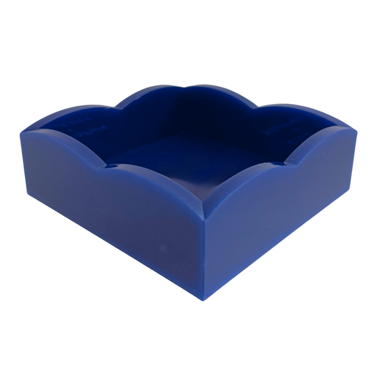 Blue napkin holder on a white background