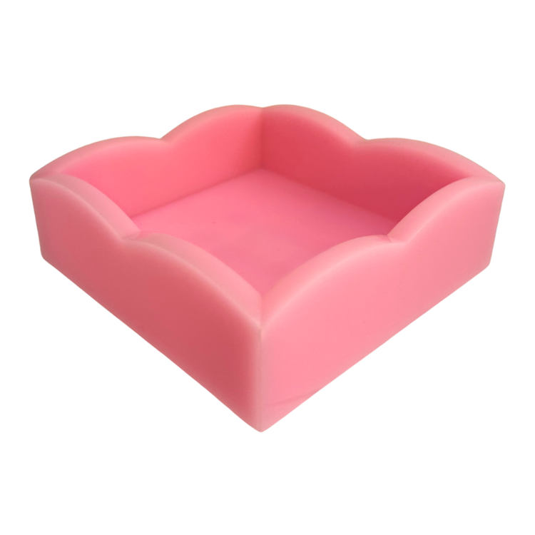 Pink napkin holder on a white background