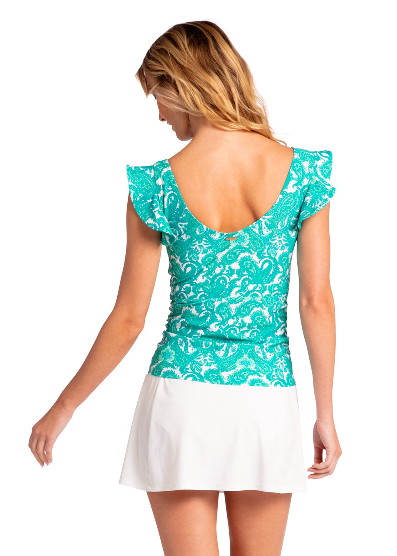 Ruffle sales sleeve tankini