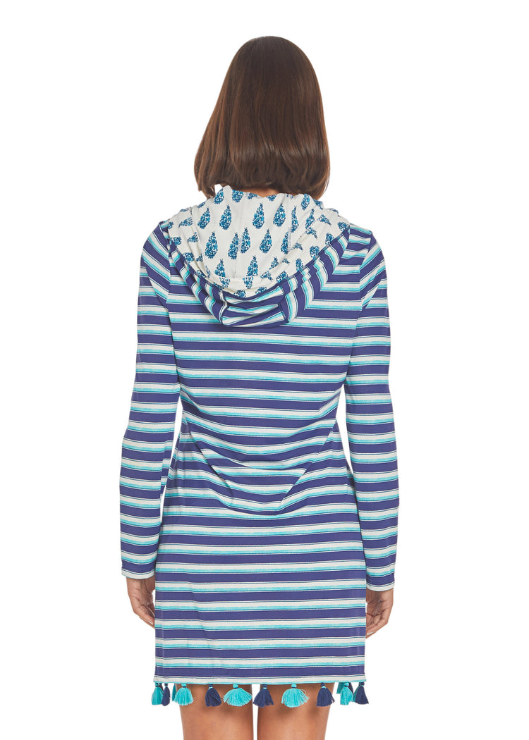 Woman wearing Delray Hooded Cover Up