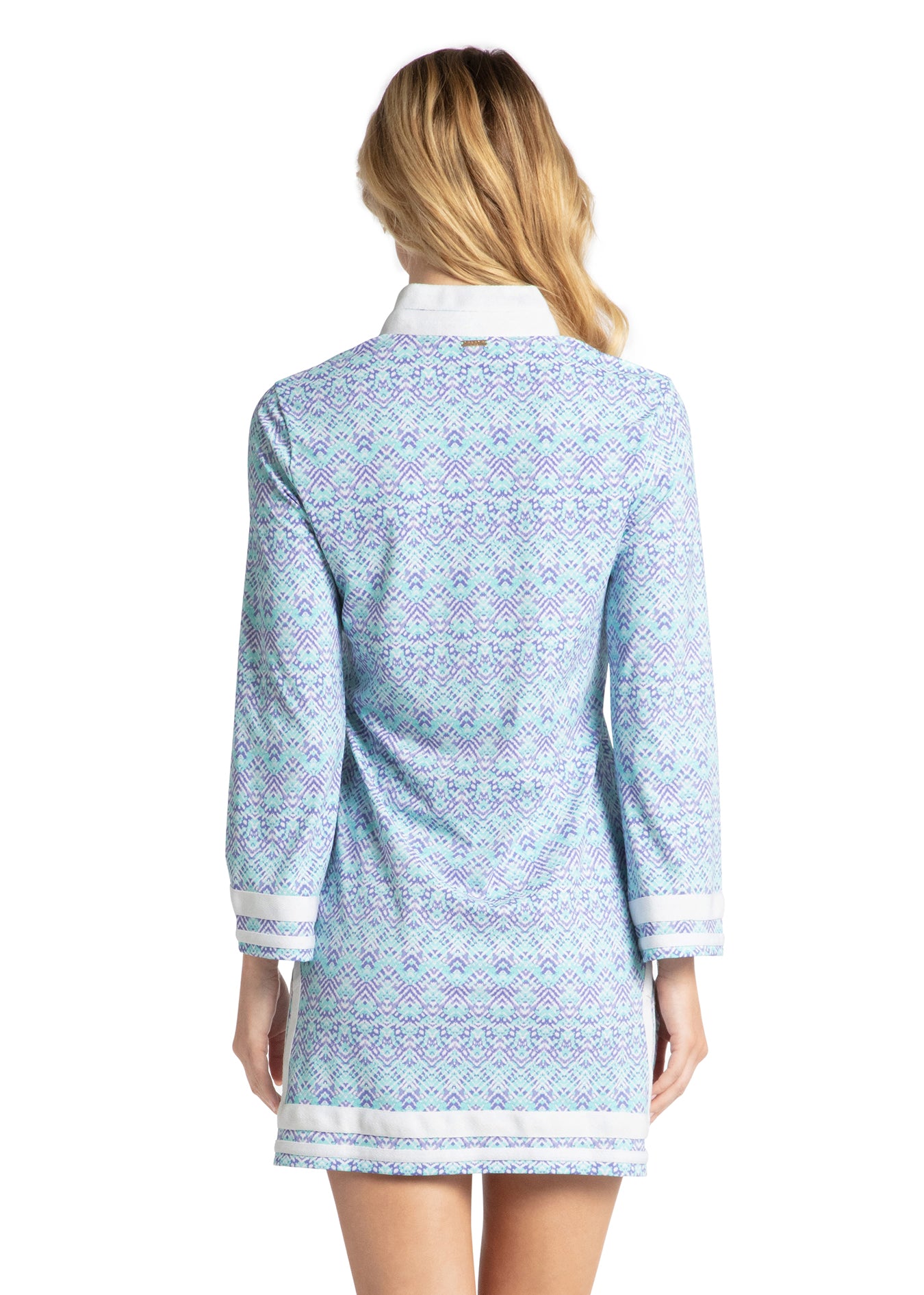 Woman modeling front of Naples Tunic Dress.