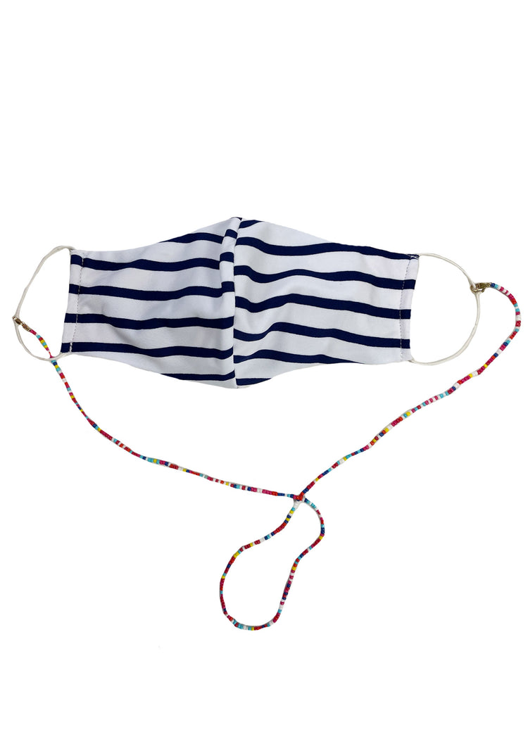 Cabana Life Rainbow Mask Chain attached to UPF 50 mask