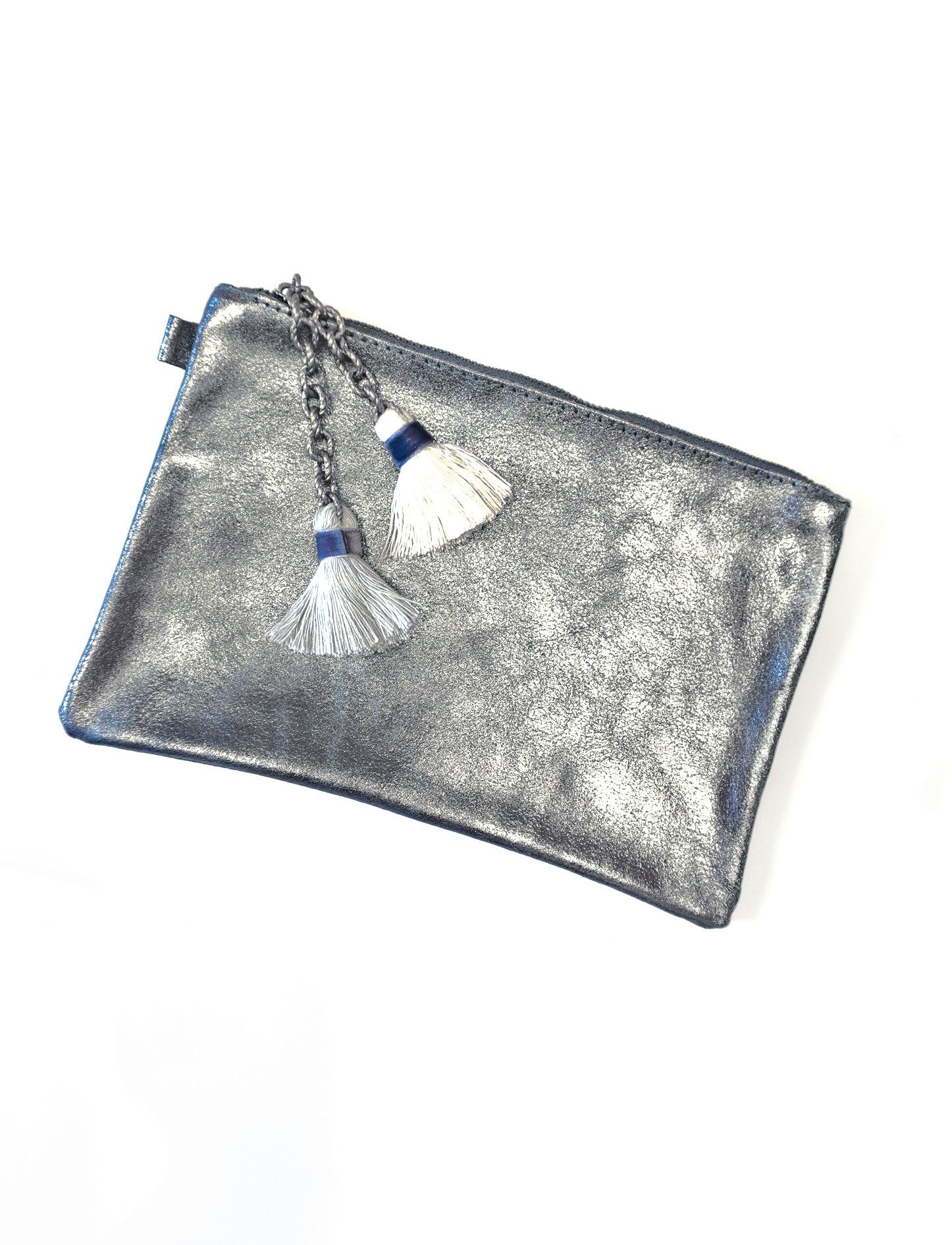 Womens-accessories-bags-silver-tassle-clutch